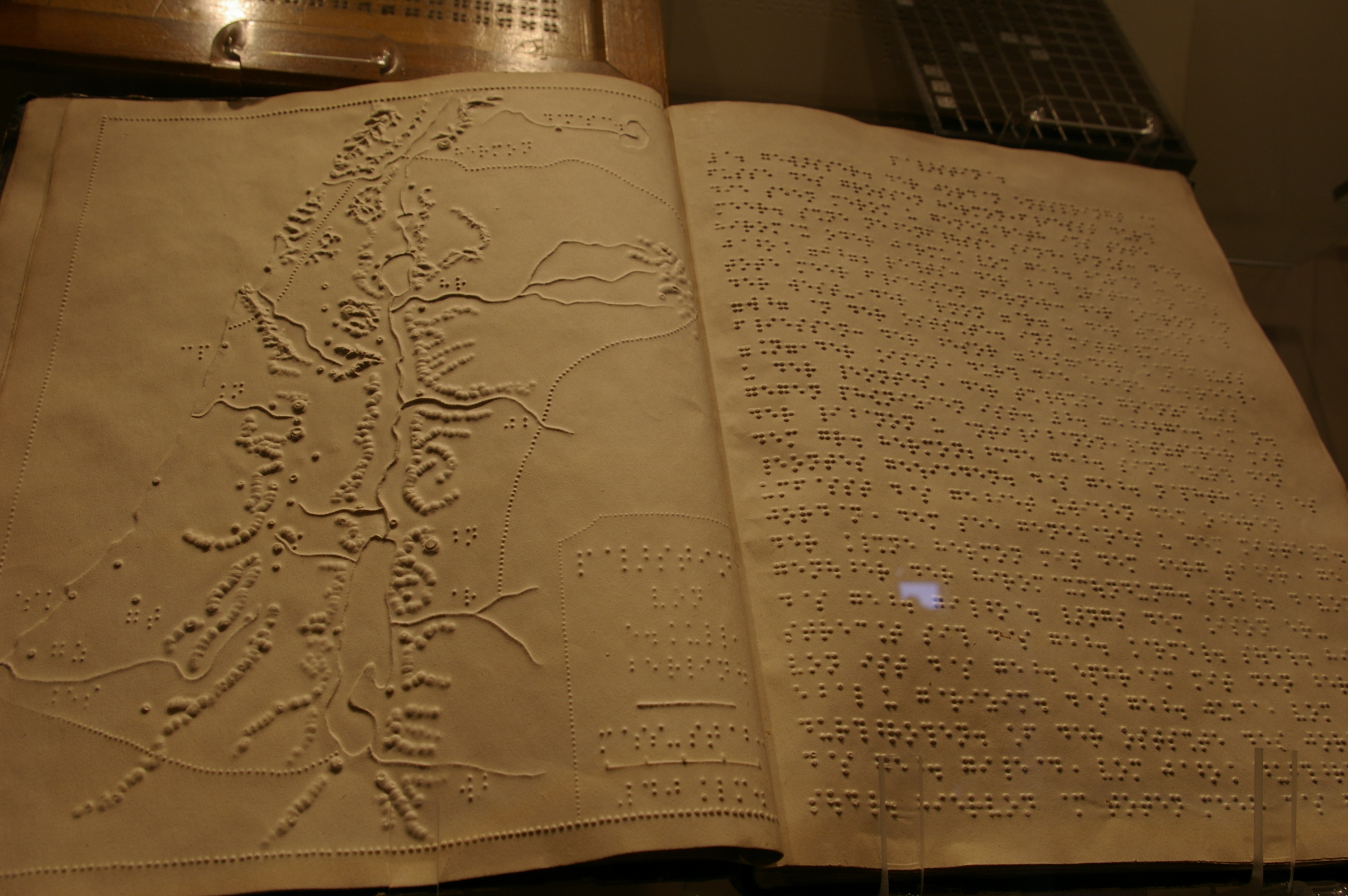 Open book in Braille